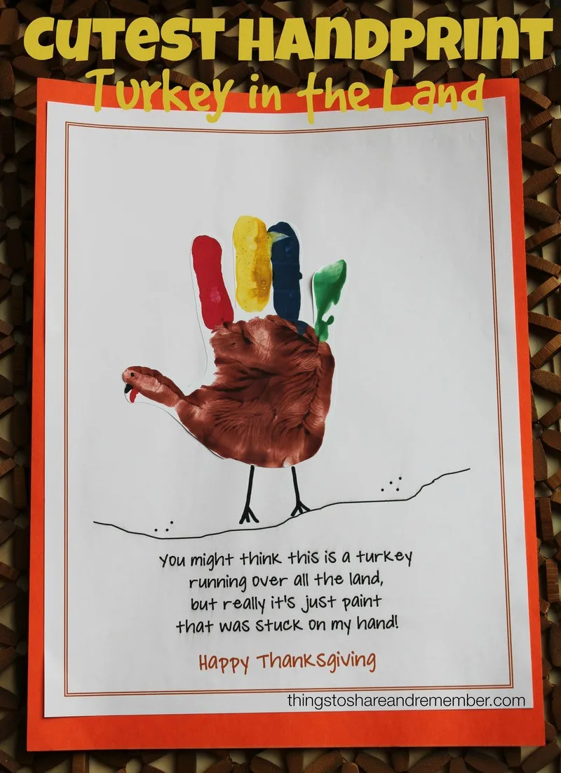 cutest handprint turkey in the land